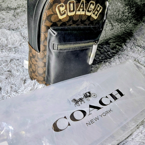 Coach Brown and Black Men's Backpack - Picture 2 of 10